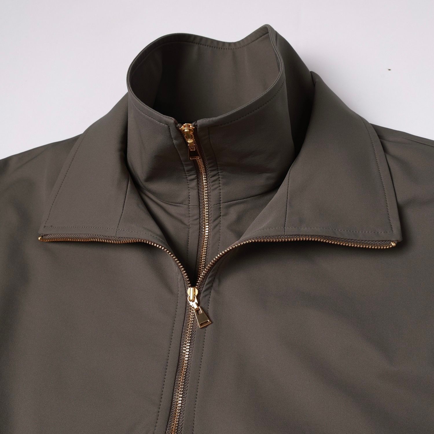【残り一点】Stretch Double Cloth Layered Stand Collar Pullover
