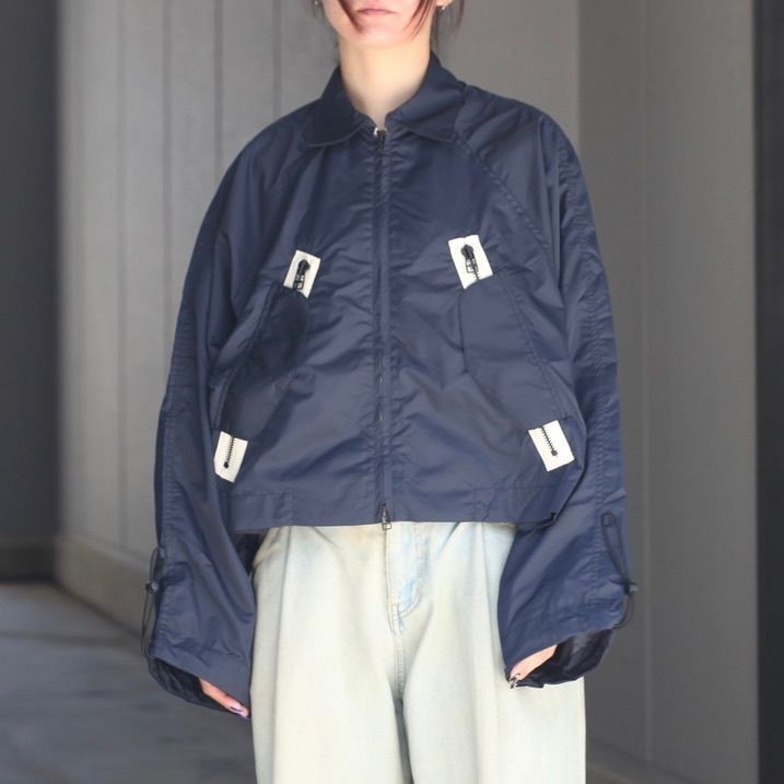 【残り一点】ナイロンタフタショートジップブルゾン