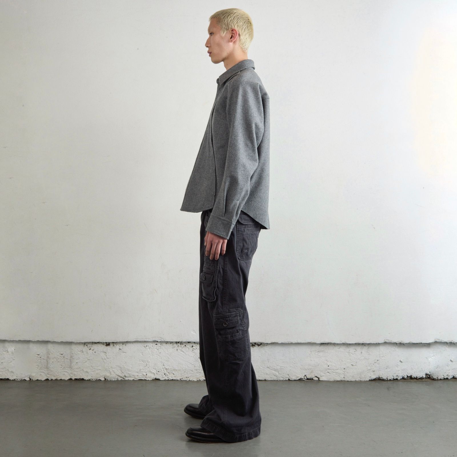 【残り一点】Wool Fly Front Long Sleeve Shirt