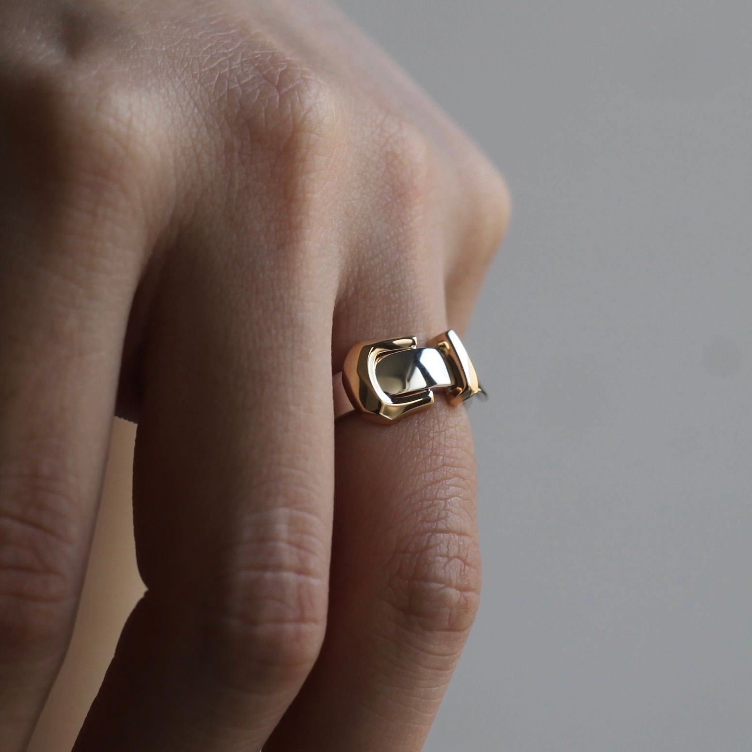 【お取り寄せ注文可能】Buckle Ring_S(SILVER×GOLD)