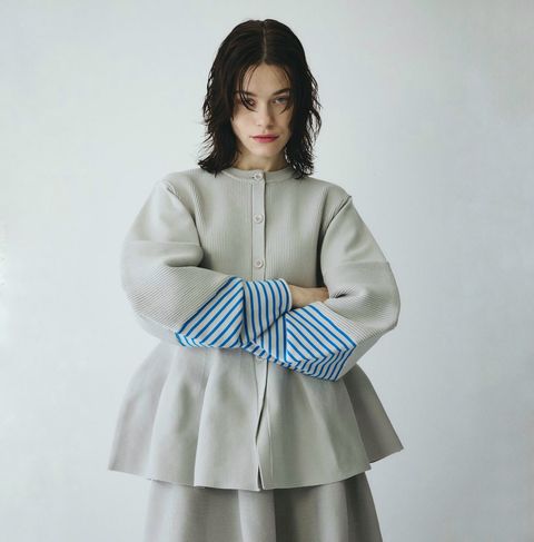 【残り一点】Border Sleeve Knit Tops