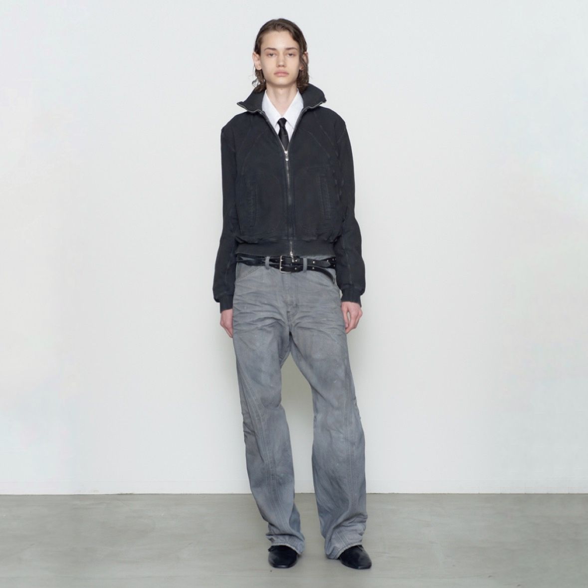 【残りわずか】Paneled Zip Up Sweat Shirt