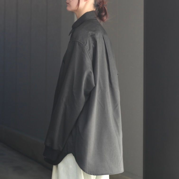 【残り一点】ウォッシャブルツイルプルオーバーシャツ