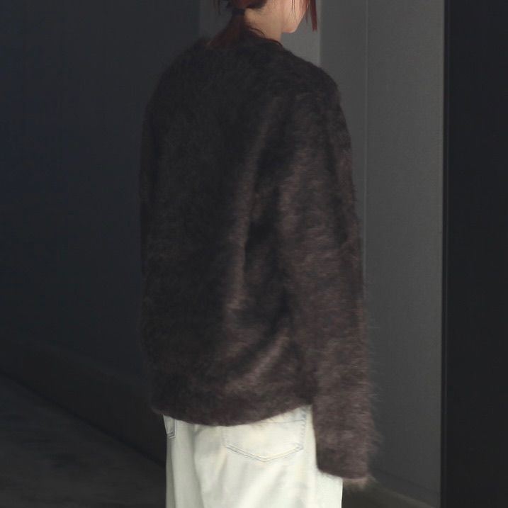 【残り一点】Cashmere Shaggy Knit V Neck Cardigan