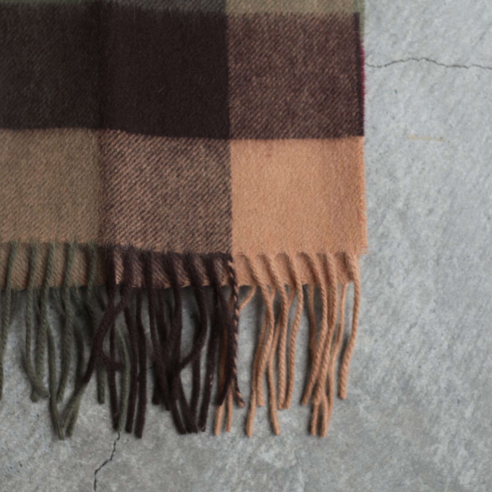 【残り一点】Lambswool Tattersall Scarf