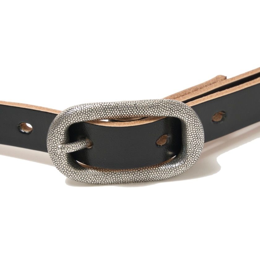 【残り一点】Ovlal Buckle Belt(BLACK×SILVER)