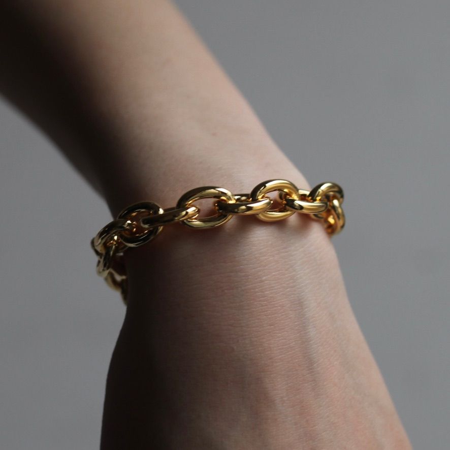 BASICKS - 【残りわずか】Heart Bracelet_Medium Link(GOLD BASICKS - 【残りわずか】Heart Bracelet_Medium Link(GOLD