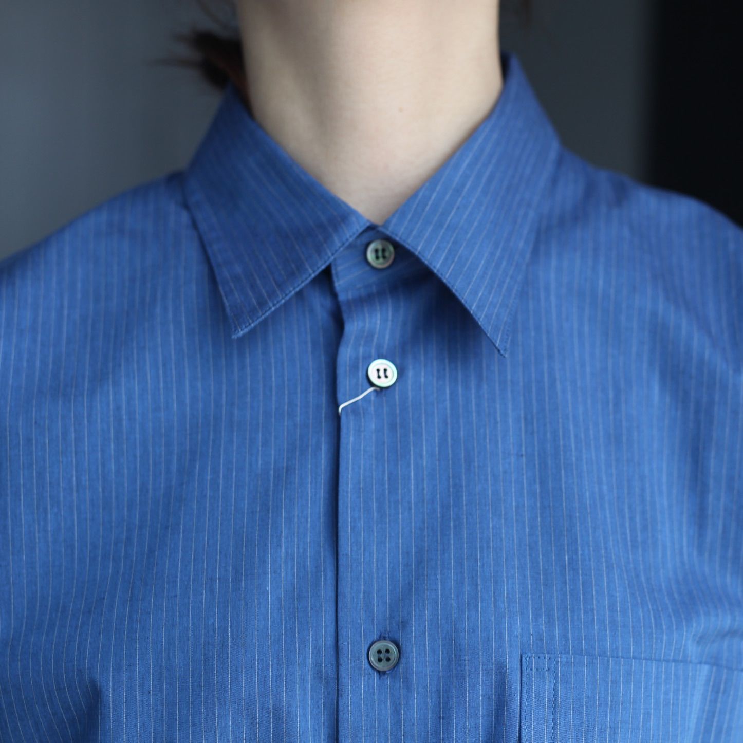 MATSUFUJI - 【残り一点】Pinstripes Utility Shirt | ACRMTSM