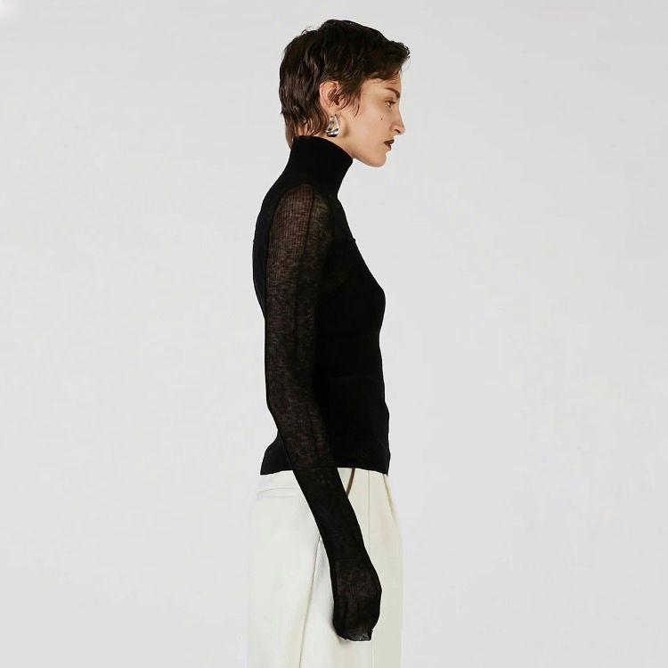 【残り一点】Soft High Gauge Panel Knit