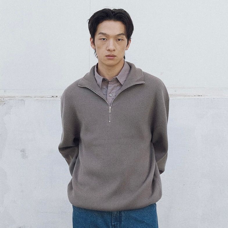 【残り一点】Volume Half Zip Up Knit