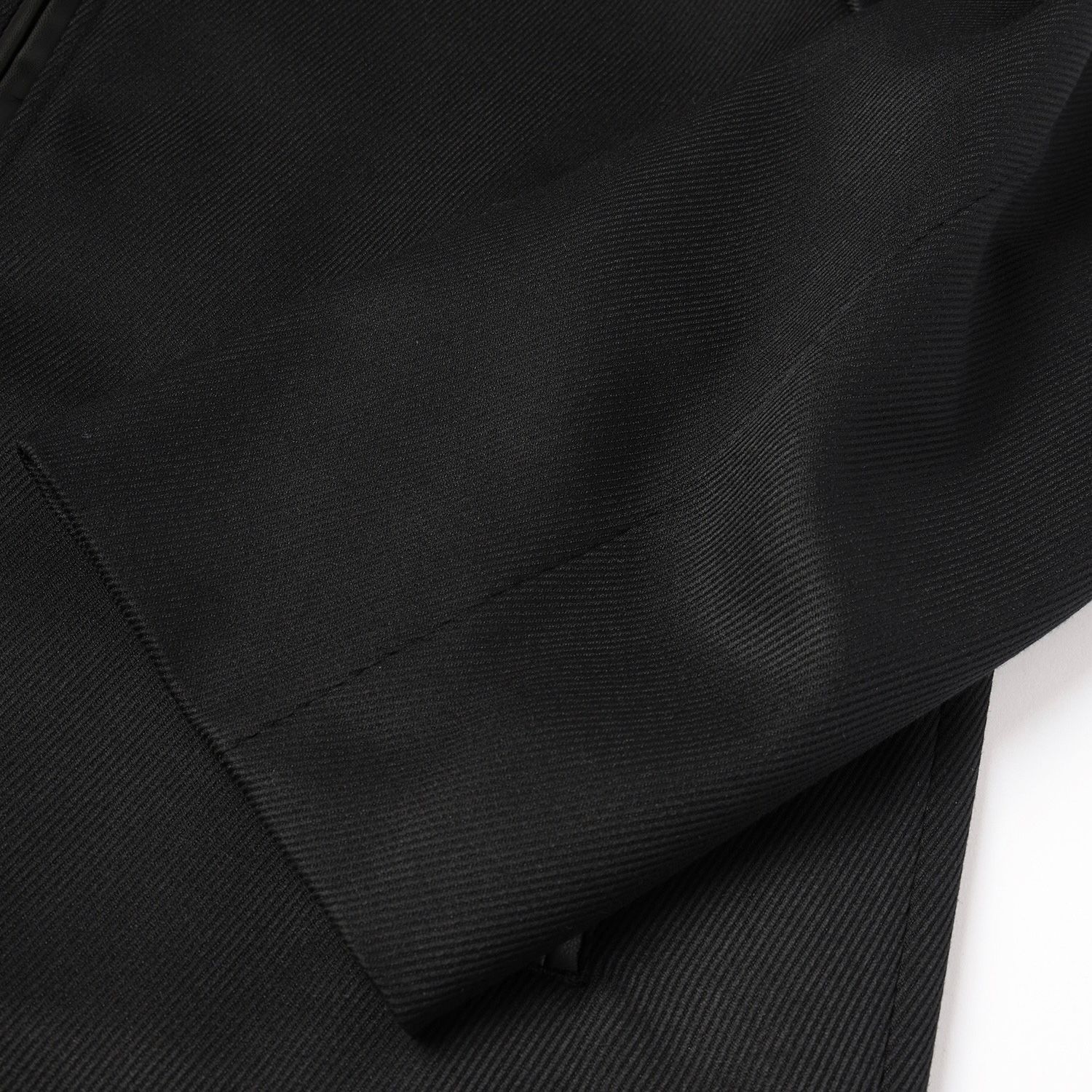 【残り一点】Double Cloth Kersey Zip Up Stand Collar Short Coat