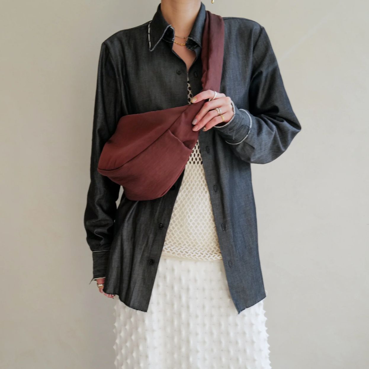 【再販売通知受付可能】Annie Puffer Mini Moon Bag(CERATO BRIGHT)