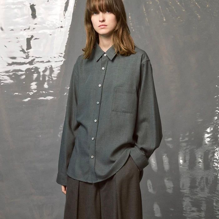 【残り一点】Wool Like Regular-Over Shirt