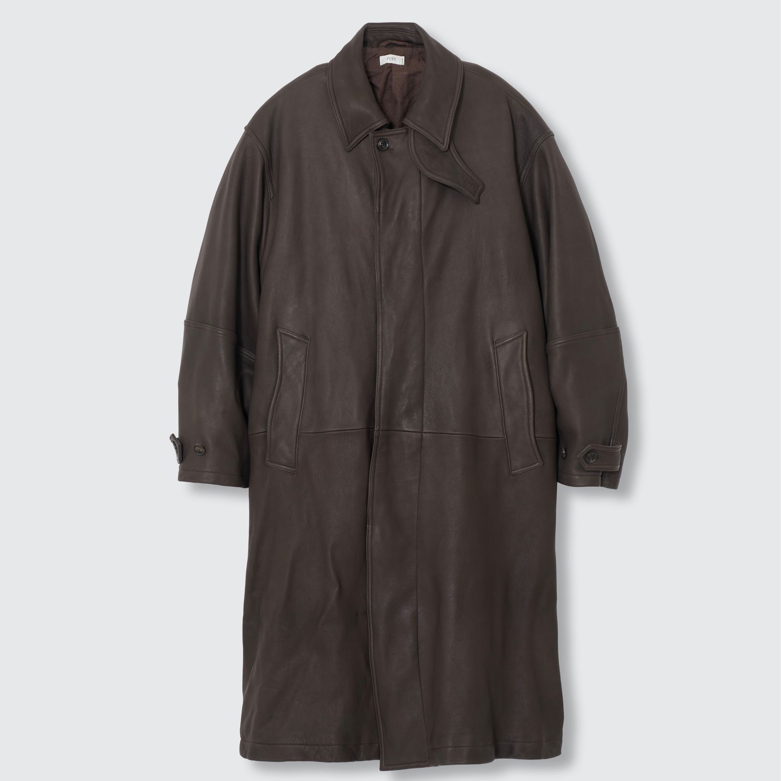 【残り一点】Lamb Leather Balmacaan Coat