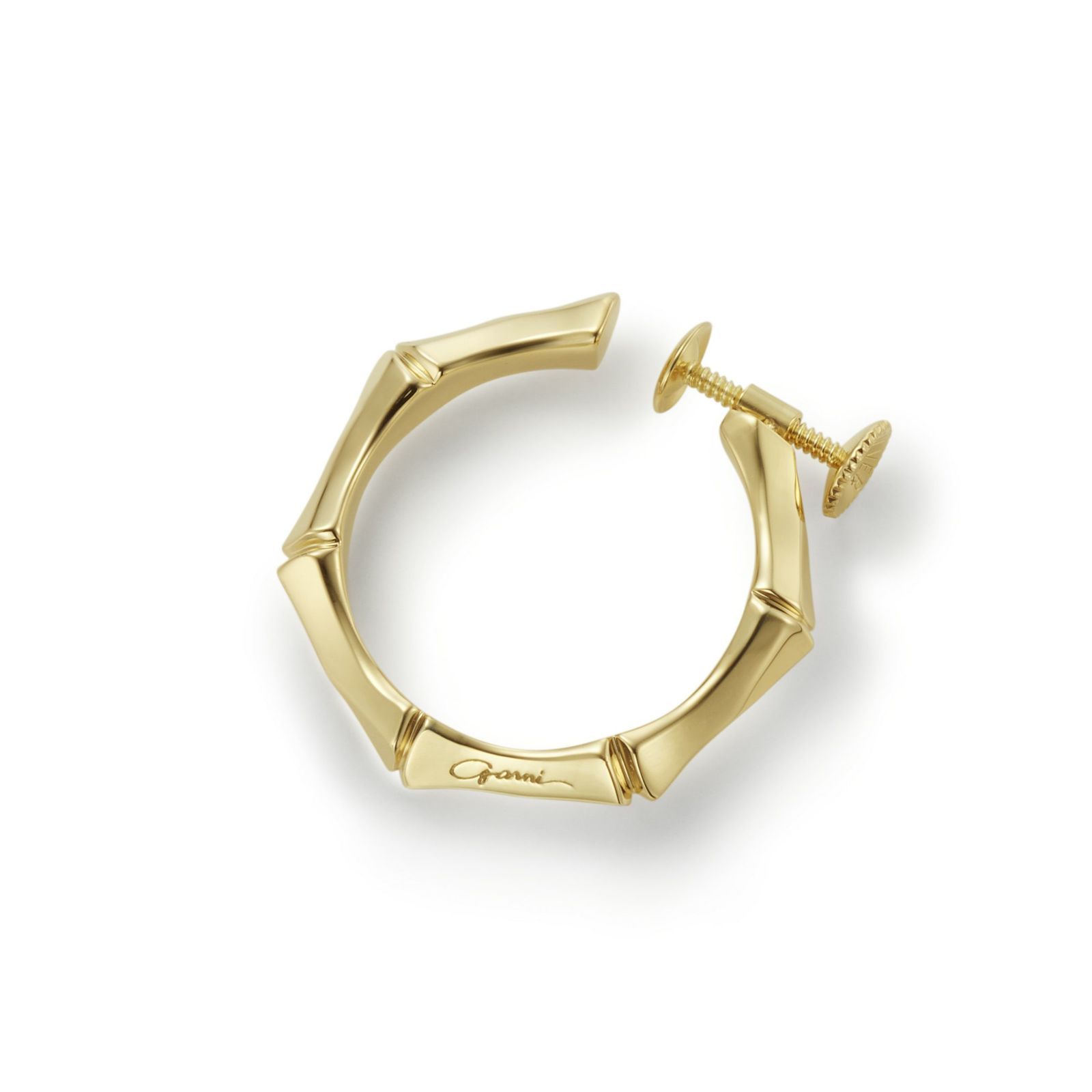 【お取り寄せ注文可能】Crockery Bamboo Earring_L(GOLD)