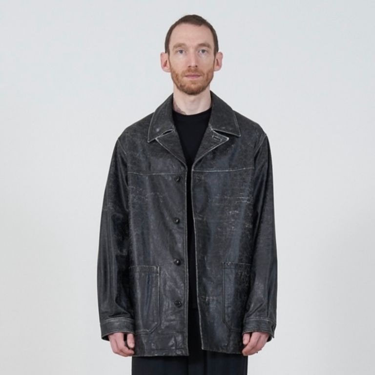 YOKE - 【残りわずか】Cracked Goat Leather Car Coat | ACRMTSM 