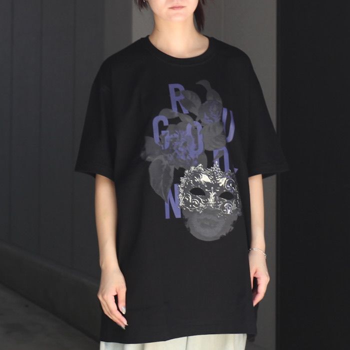 A17278 グラウンドY×ワンピース バックロゴプリントTシャツ 黒 4 STUSSY ステューシー Tシャツ クラウン バックロゴ ブラック