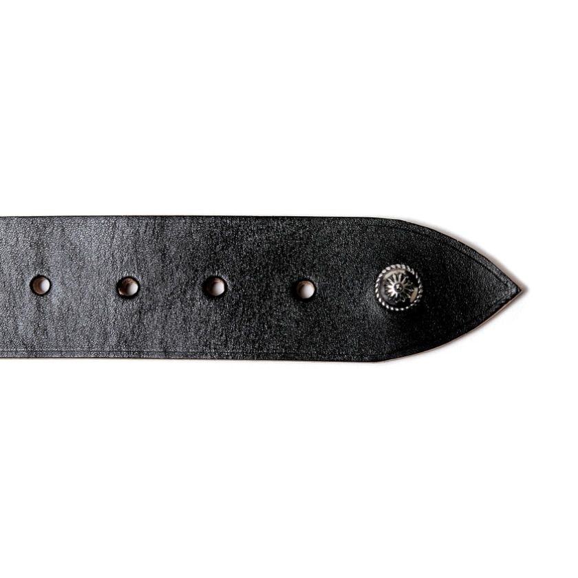 SUGARHILL - 【残り一点】Wide Leather Belt(BLACK×SILVER) | ACRMTSM