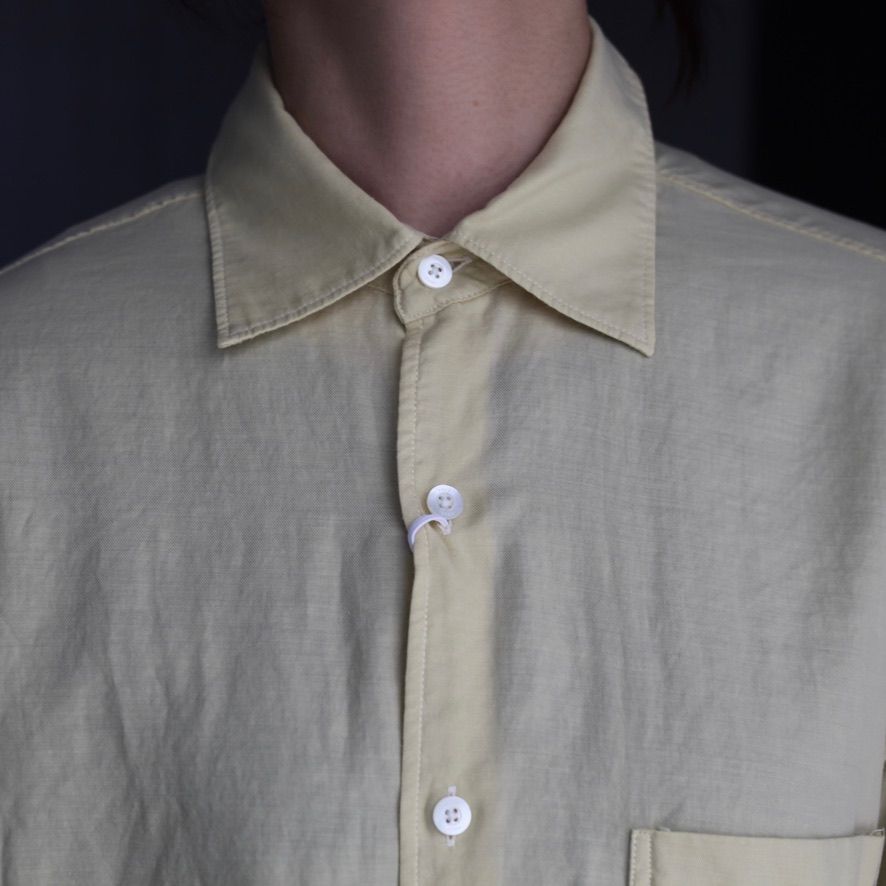 YOKE - 【残り一点】Garment Dyed Cotton Silk Twill Shirt YOKE - 【残り一点】Garment Dyed Cotton Silk Twill Shirt