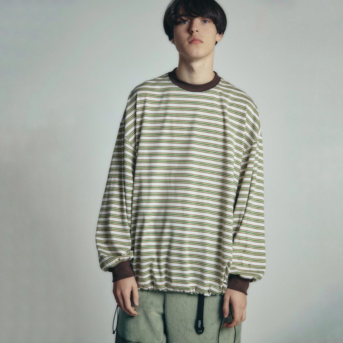 【残り一点】Balloon Border Long-Sleeve T-Shirt