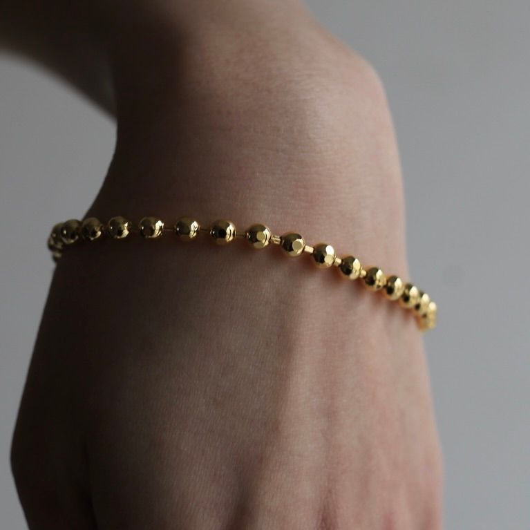 【残りわずか】Cutting Ball Bracelet(GOLD)