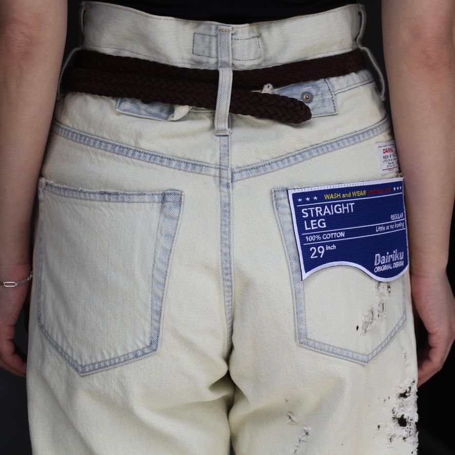 【残りわずか】Ice Wash W-Velt Super Damage St Denim