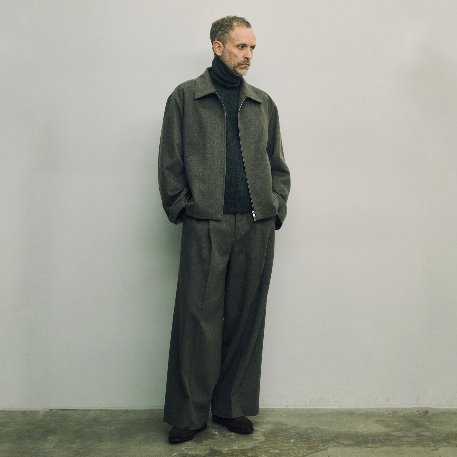 【残り一点】Wool Doeskin Extra Wide Trousers