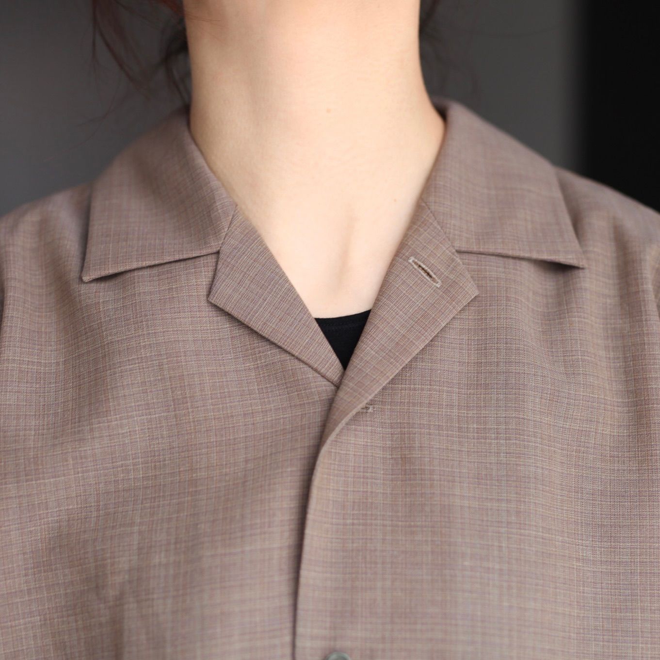【残り一点】Open Collar Shirt_C