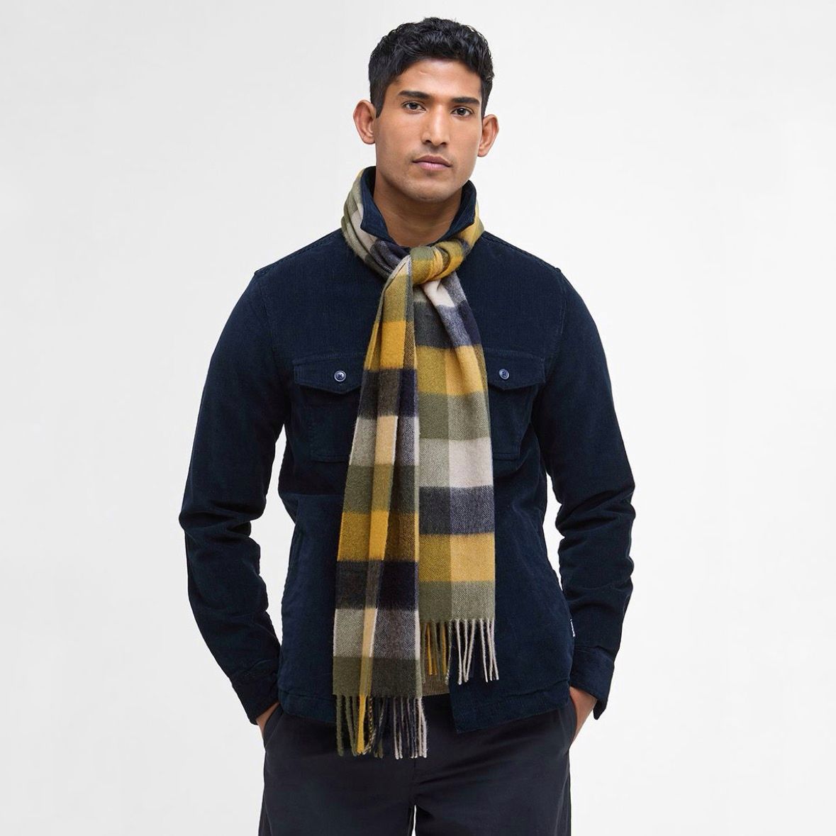 【残り一点】Lambswool Tattersall Scarf