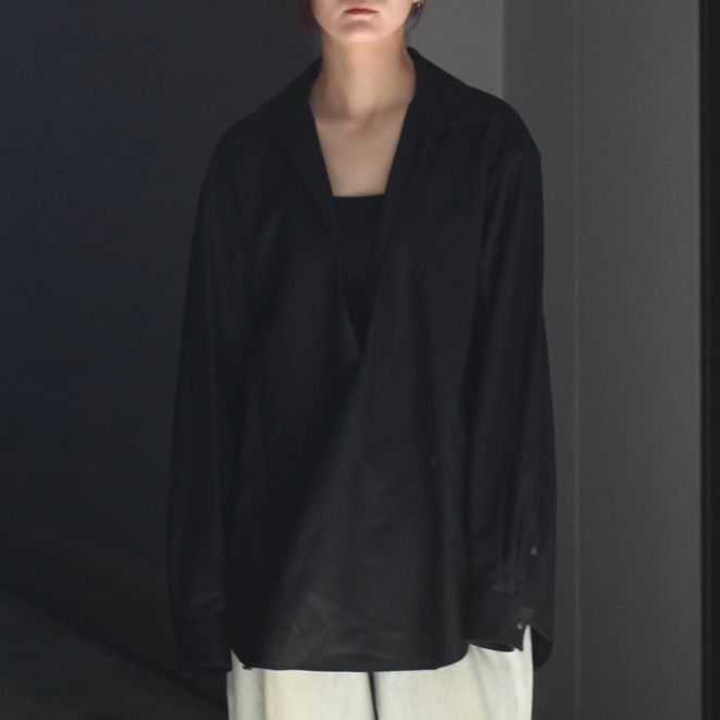 【残りわずか】Wool Flannel Oversized Skipper Shirt