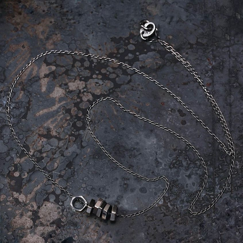 【お取り寄せ注文可能】Rock Beads Necklace 2(SILVER)