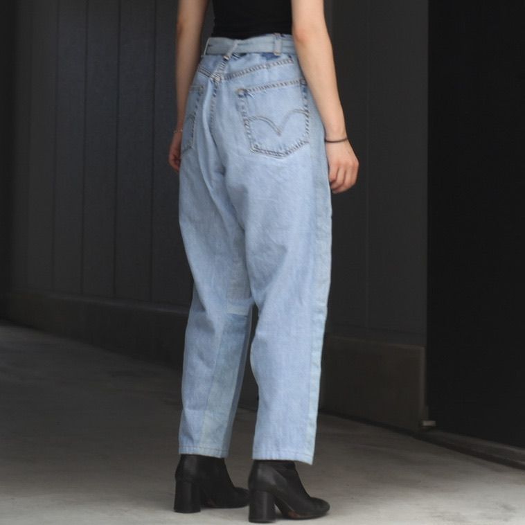 【残り一点】Reconstructed Belted Baggy Denim_2(M)