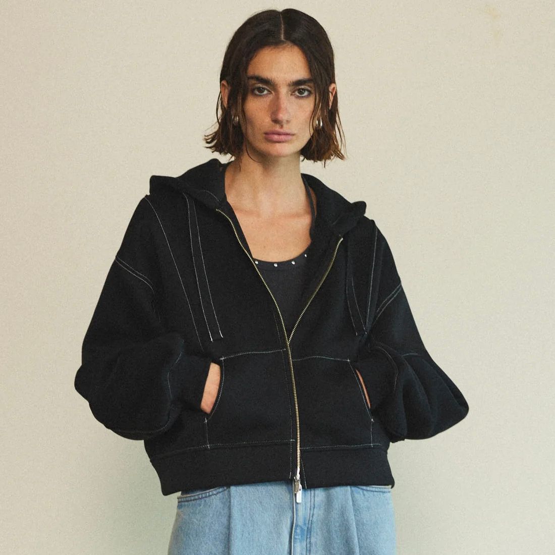 人気が高い  MAISON SPECIAL Hoodie Doubleknit Stitch 【残り一点】Color - トップス