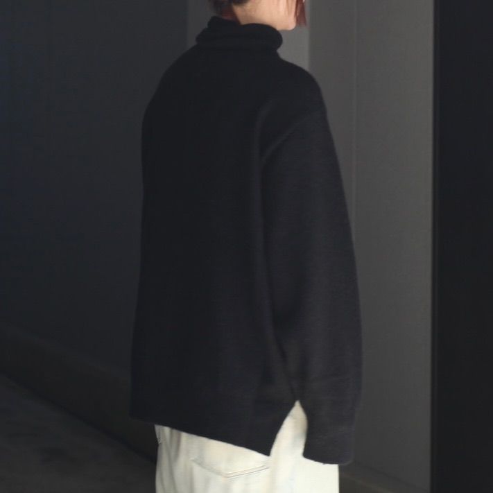 【残りわずか】Wool/Alpaca Knit Loose Turtle Neck PO