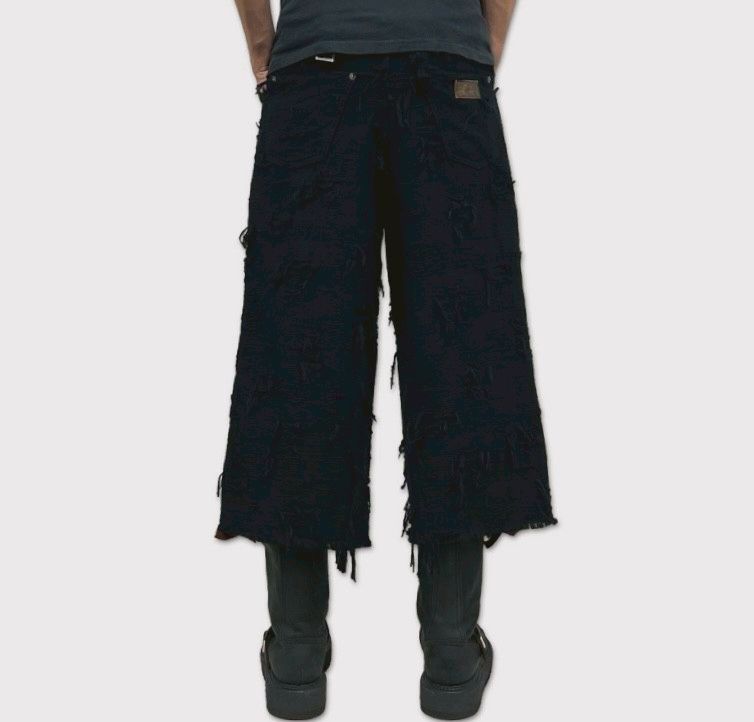 【残り一点】Cut Off Heavy Short Boro Crust(NOIR)