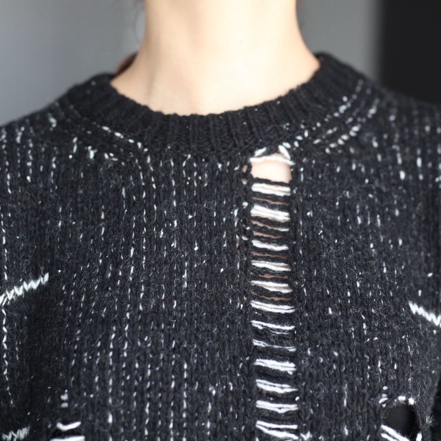 【残り一点】Damaged Crewneck Sweater