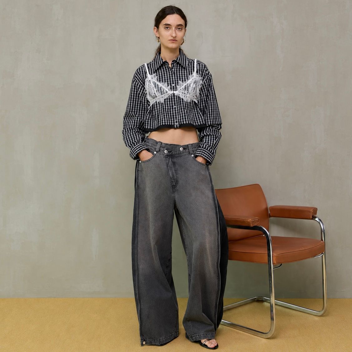 【残り一点】Side-Tuck Cocoon Denim Pants
