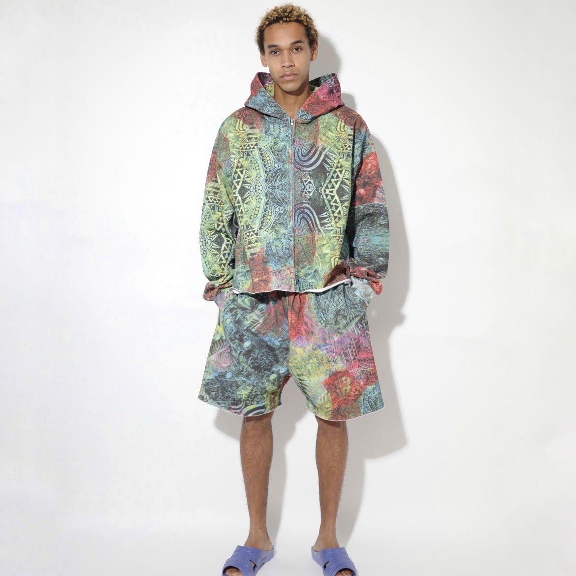 【残り一点】Cut Off Wide Zip Sweat Hoodie