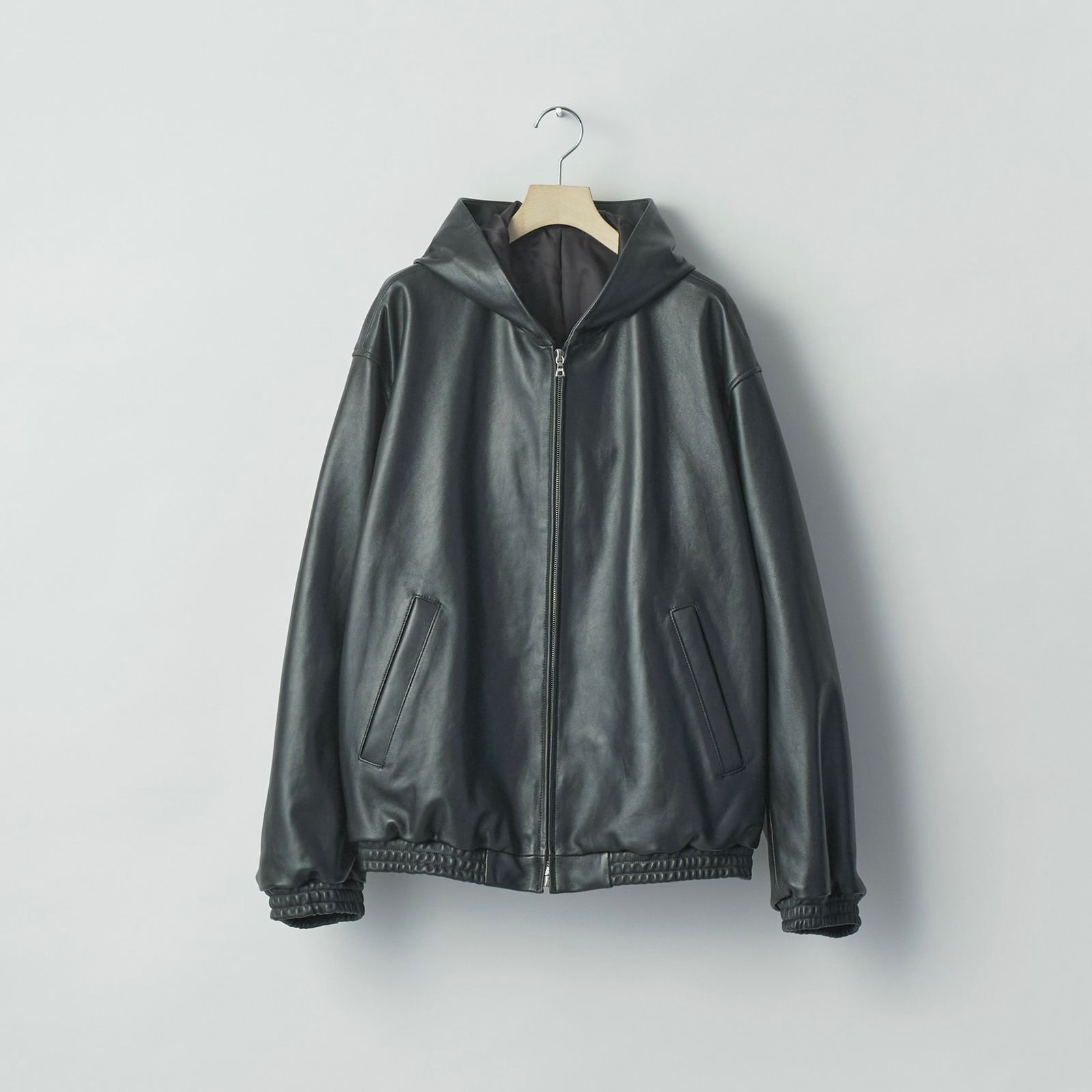 【残りわずか】Lamb Leather Hood Jacket