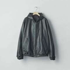 【残りわずか】Lamb Leather Hood Jacket