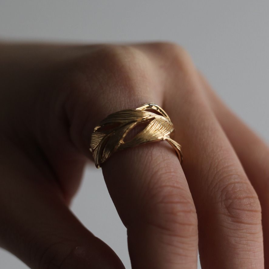 【お取り寄せ注文可能】OWL Feather Ring(GOLD)