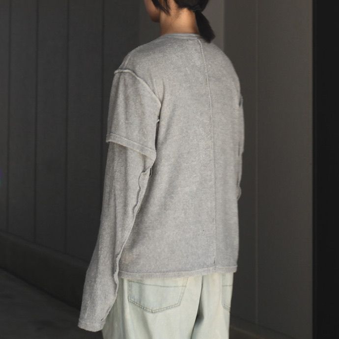 【残りわずか】Terry Double Layer Long Sleeve T-shirt