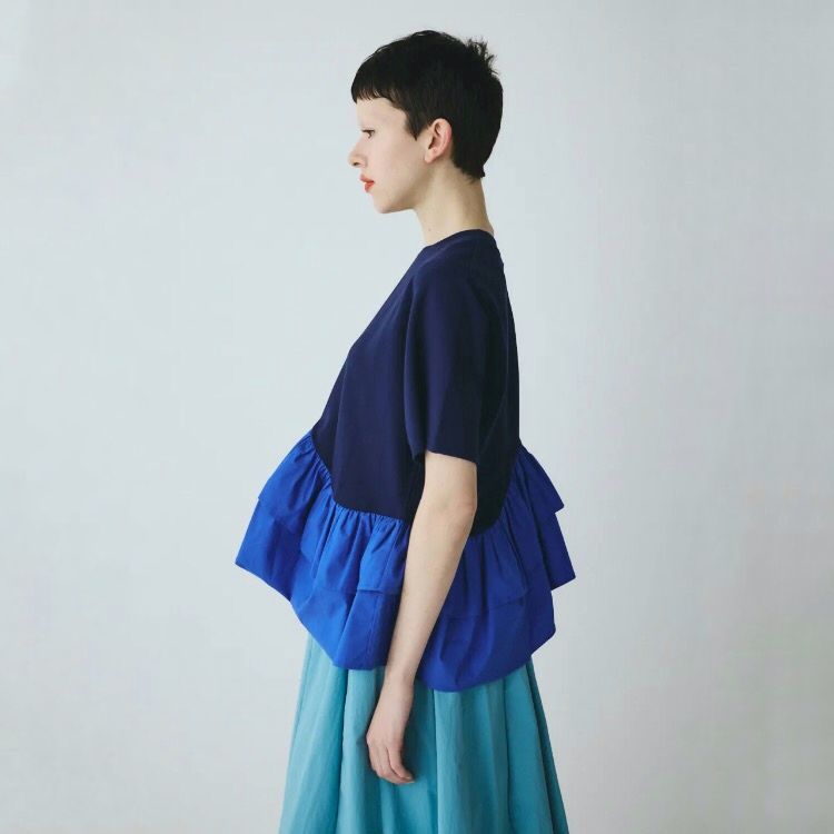 【残り一点】Frill Hem Ponte Tops