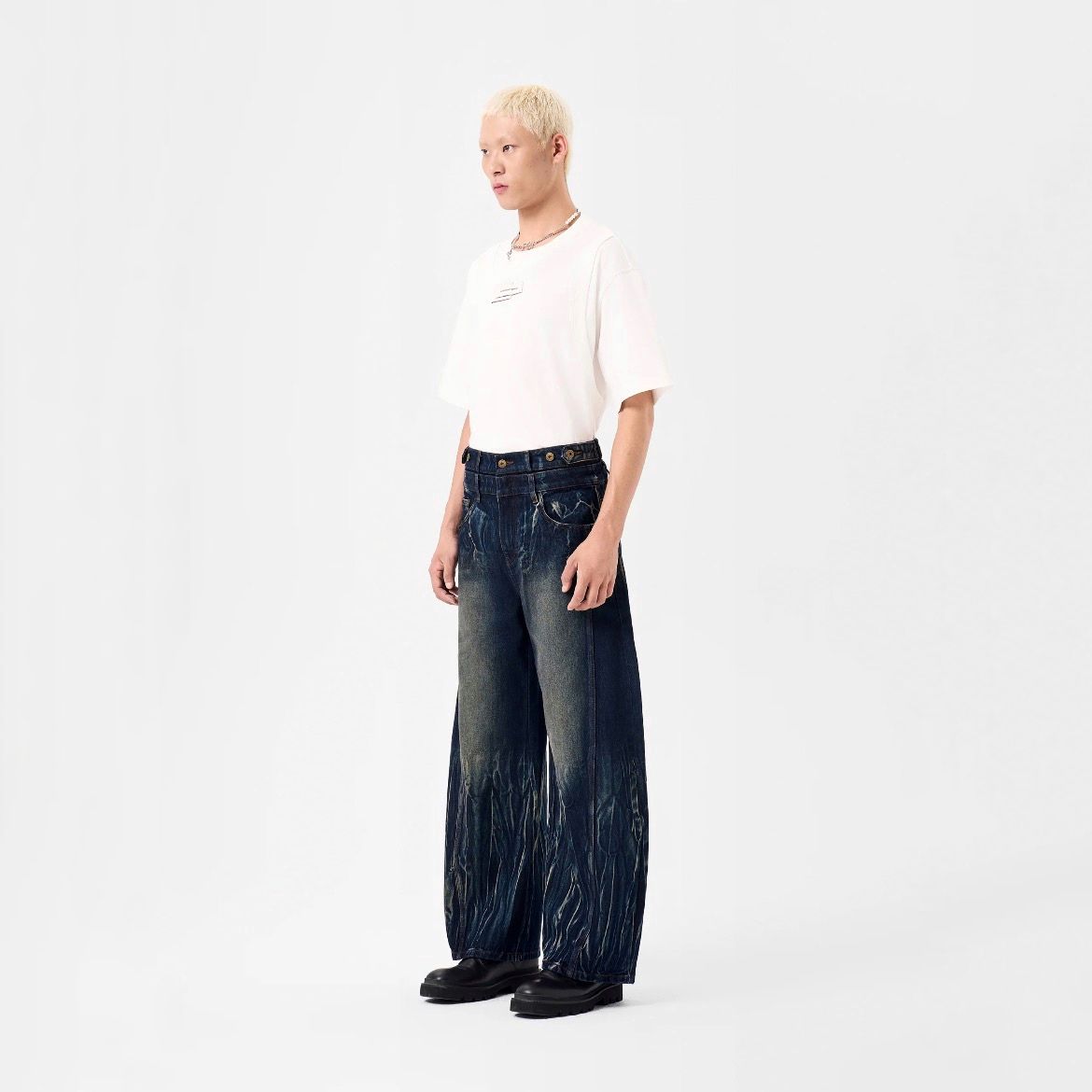 【残り一点】Gradient Tie Dye Denim Trousers