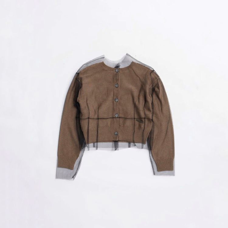 【残り一点】Reversible Tulle Knit Cardigan