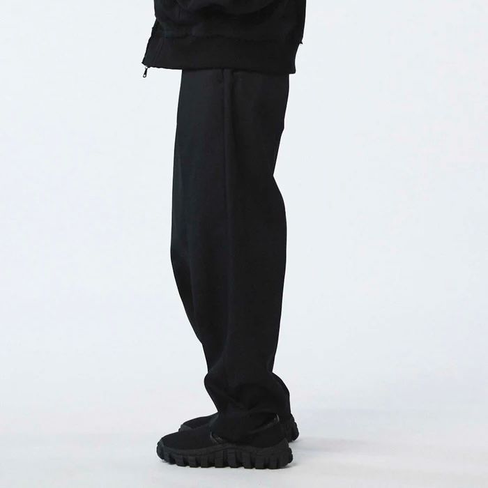 【残り一点】72/2 4Colors Chambray Wool 1tuck Straight Slacks