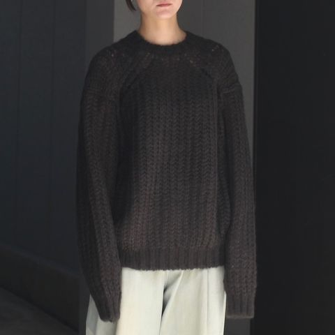 【残り一点】Mohair Silk Big Rib Crewneck