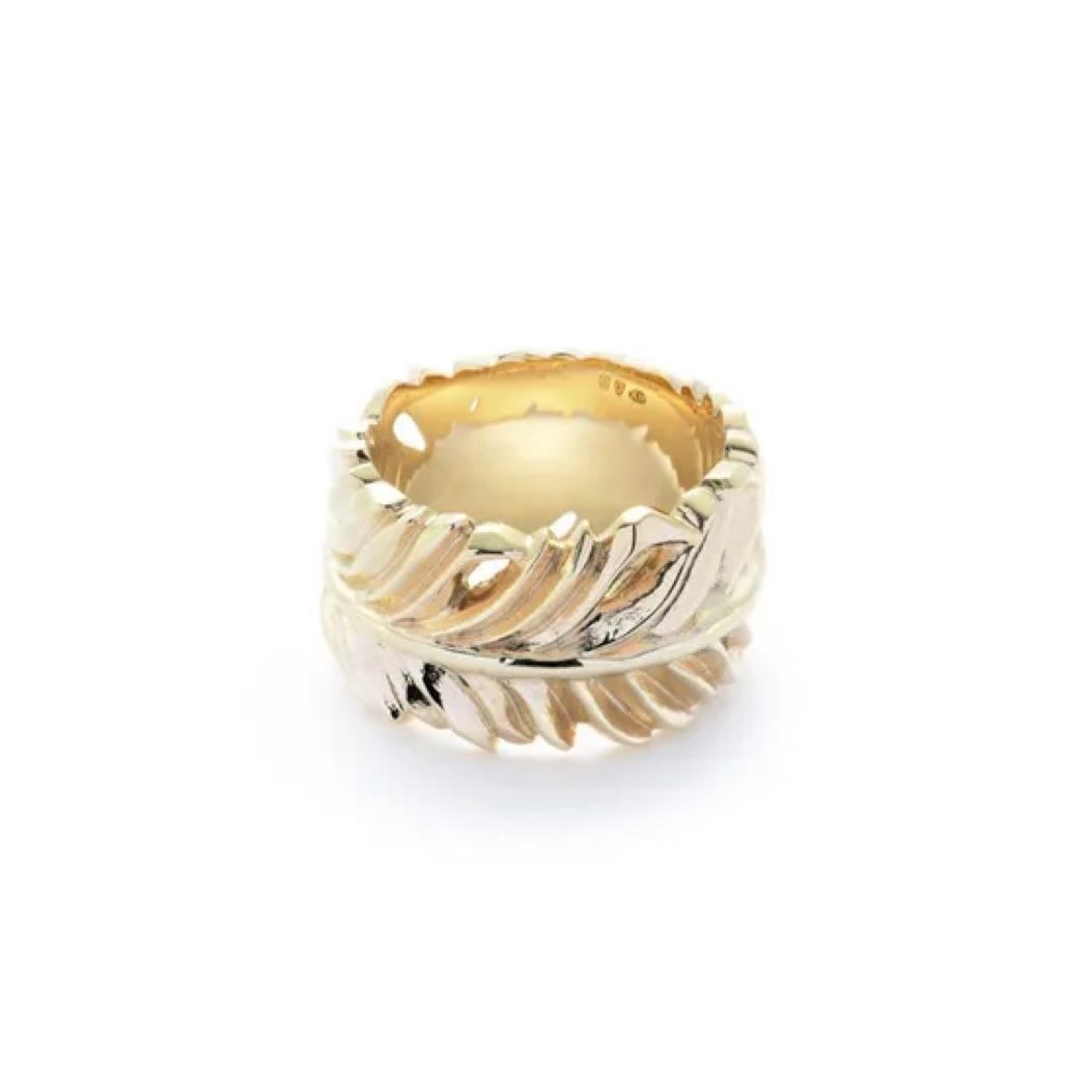 【お取り寄せ注文可能】Eagle Feather Ring L(10 YELLOW GOLD))