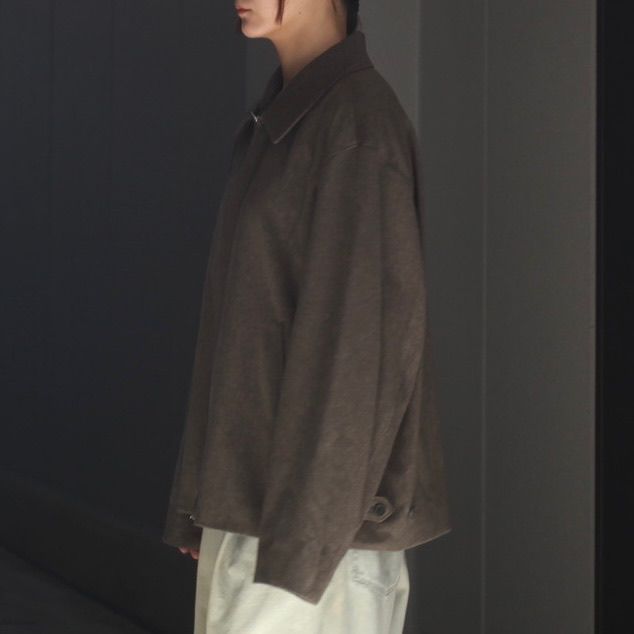 【残り一点】Wool Doeskin Zip Short Jacket