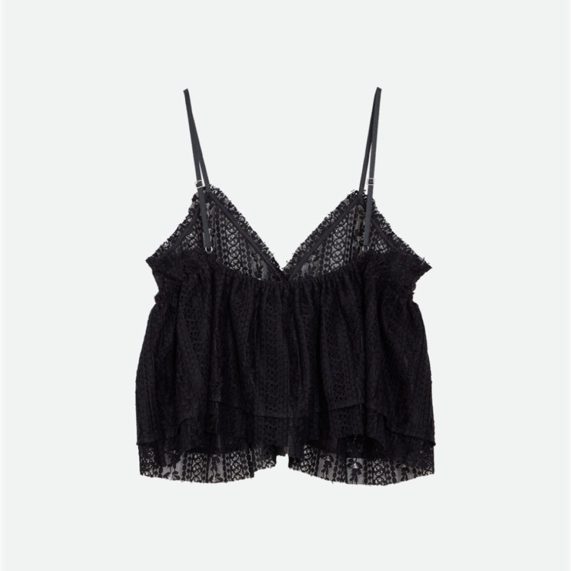 NOUNLESS ナウンレス　シアートップス NOUNLESS - 【残り一点】Sheer Lace Cami Tops | ACRMTSM ONLINE